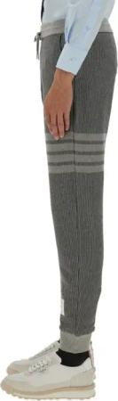Thom Browne - Textured Ribbed Cotton And Silk Pants - Größe 1 - grau