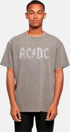 Merchcode ACDC - Logo Acid Washed Oversize Tee