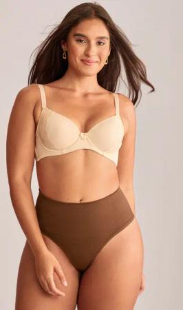 Sandfarbene Mittlere Kompression Shapewear-Slips