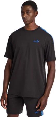 Puma Essentials+ Tape Herren T-Shirts - Schwarz - Größe XS - Baumwoll-Jersey
