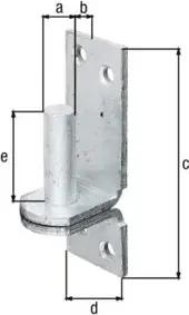 Kloben auf Platte D.13x11x100x35x40mm Stahl roh feuerZN DI-Haken GAH