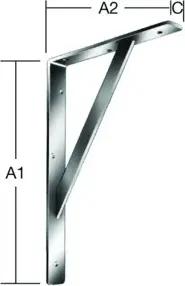 Vormann Stegkonsole L.500mm H.330mm B.30mm S.4mm verz.Trgf.200kg