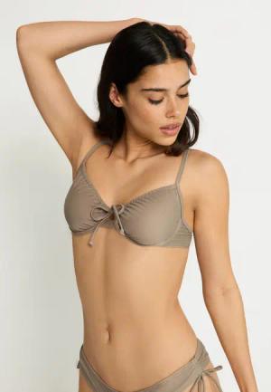 LSCN BY LASCANA Bügel-Bikini-Top Damen stone Gr.44 Cup F