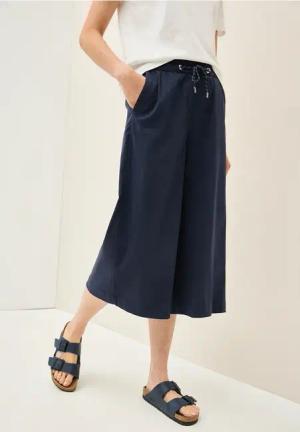 Cecil Damen Wide Leg Hose in Blau, Gr: S