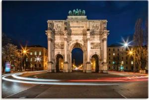 Artland Wandbild "Siegestor München, Deutschland", Elemente der Architektur, (1 St.), als Alubild, Outdoorbild, Leinwandbild in verschied. Größen