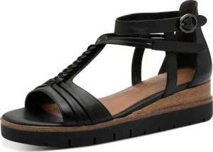 Tamaris Keilsandalette, Riemchensandale, Sommerschuh mit Flechtriemchen