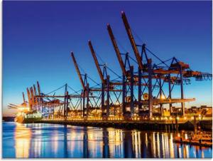 Artland Glasbild "Hamburg Containerhafen", Deutschland, (1 St.), in verschiedenen Größen