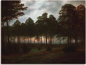 Artland Leinwandbild "Der Abend, um 1820/21", Wald, (1 St.), auf Keilrahmen gespannt