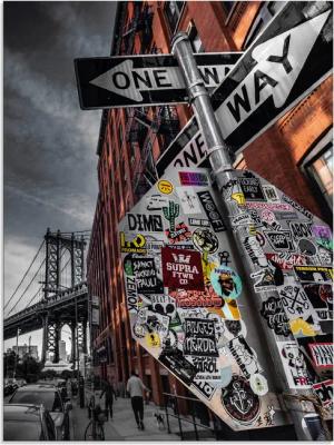 Artland Glasbild "New York Street Fotografie", Amerika, (1 St.), in verschiedenen Größen