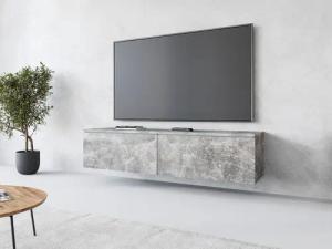 INOSIGN Lowboard "LOWBOARD D, wahlweise mit oder ohne Beleuchtung", modernes TV-Board ohne Griffe, mit viel Stauraum,stehend und hängend