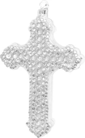 Krebs Glas Lauscha Christbaumschmuck "Glasornament, Kreuz mit Strass", (1 tlg.), Christbaumschmuck aus Glas, mundgeblasen, handgefertigt, Figur