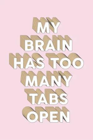 queence Leinwandbild "Spruch Brain", Kunst-Modern-Schriftzug-Sprüche & Texte, Premium-Leinwandstoff, Handarbeit aus Deutschland