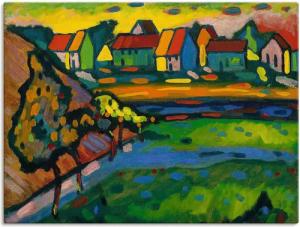 Artland Leinwandbild "Bayerisches Dorf mit Feld. 1908", Europa, (1 St.), auf Keilrahmen gespannt