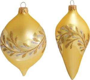 Krebs Glas Lauscha Christbaumschmuck "CBK900002A, Weihnachtsdeko, Christbaumschmuck", (Set, 8 tlg.), Zwiebel- und Tropfenform