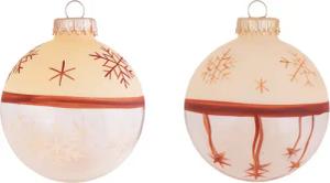 Krebs Glas Lauscha Weihnachtsbaumkugel "CBK500000A, Weihnachtsdeko, Christbaumschmuck, Christbaumkugeln Glas", (Set, 8 St.), aus Glas, mit Schneeflocken-Motiv