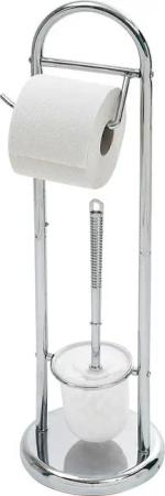 Stand-WC-Garnitur Chrom Edelstahl