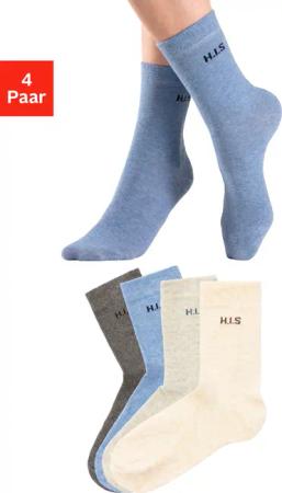 H.I.S Socken Damen grau, jeans, beige, grau Gr.39-42