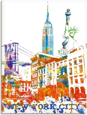 Artland Wandbild "New York City Grafik", New York, (1 St.), als Alubild, Leinwandbild, Wandaufkleber oder Poster in versch. Größen
