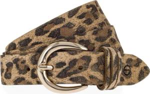 Tamaris Ledergürtel, Florales Muster im Metallic-Design oder Animal-Look, 3 cm breit