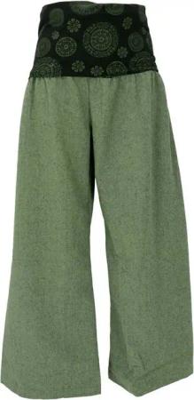 Guru-Shop Relaxhose Weite Marlenehose, Wellnesshose, Yogahose, Boho.. alternative Bekleidung