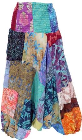 Guru-Shop Relaxhose Sommerliche Aladinhose, Patchwork Pluderhose,.. Ethno Style, alternative Bekleidung