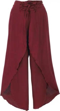 Guru-Shop Relaxhose Palazzohose, Boho Hosenrock, Sommerhose - weinrot alternative Bekleidung