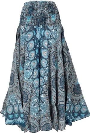 Guru-Shop Relaxhose Palazzohose, weite Boho Sommerhose, Hosenrock,.. alternative Bekleidung