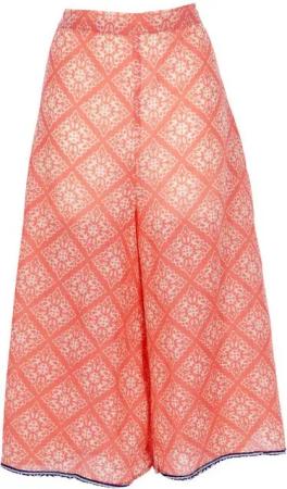 Guru-Shop Relaxhose Knöchellange Palazzohose, weite Boho.. alternative Bekleidung