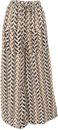 Guru-Shop Relaxhose Boho Sommerhose, luftige Hose mit Retrodruck -.. alternative Bekleidung