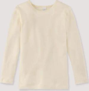 hessnatur Kinder Langarmshirt aus Bio-Baumwolle mit Bio-Merinowolle und Seide - natur - Größe 134/140