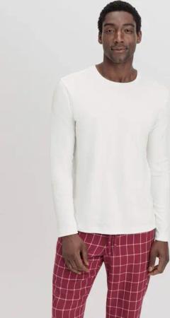 hessnatur Herren Longsleeve PURE NATURE aus Bio-Baumwolle - weiß - Größe 48