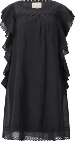STELLA FOREST - Midikleid Jayna mit Stickerei - Größe 34 - schwarz