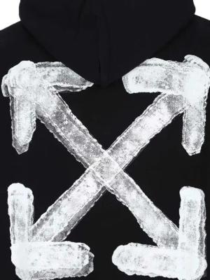 Off-White - "Spray Arrow" Hoodie – Black - Größe M - schwarz