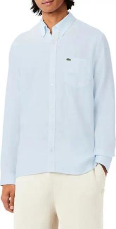 Lacoste - shirt light blue linen - Größe 40 - blue