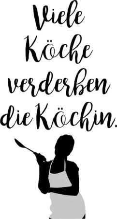 queence Wanddekoobjekt "Köchin", Stahlschild, Blechschild, Spruch, Witzig, Wanddeko, retro, 20x30cm