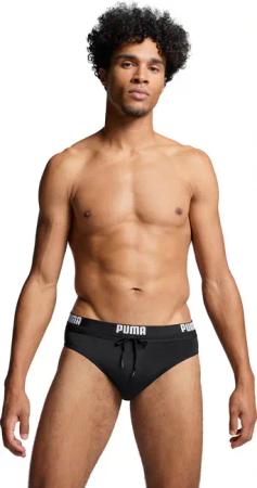 PUMA Badeslip "PUMA SWIM MEN LOGO SWIM BRIEF", mit elastischem Logobund