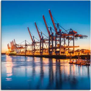 Artland Leinwandbild "Hamburg Container Terminals", Deutschland, (1 St.), auf Keilrahmen gespannt