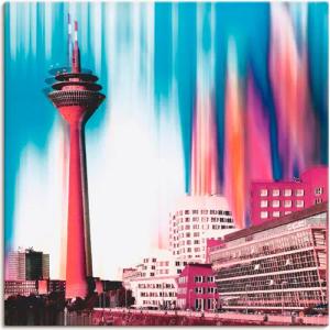 Artland Leinwandbild "Düsseldorf Skyline Collage I", Deutschland, (1 St.), auf Keilrahmen gespannt