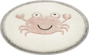 Esprit Kinderteppich "Crab ESP-21074", rund, 13 mm Höhe, Rundteppich mit Krabben Motiv