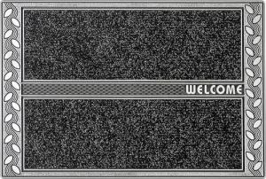 Home2Fashion Fußmatte "SE Clean Leaves, Welcome", rechteckig, 8 mm Höhe, Schmutzfangmatte, mit Spruch, robust, In- und Outdoor geeignet