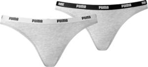 PUMA Bikinislip "PUMA WOMEN BIKINI 2P", (2er Pack), Low-Rise Design, flache Nähte, elastischer Logobund