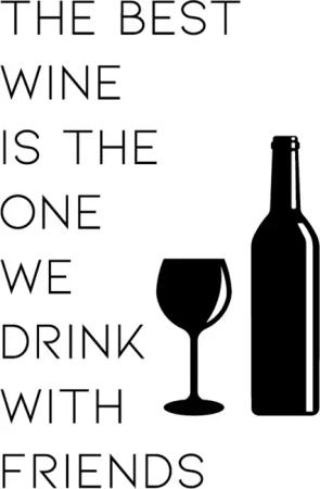 queence Wanddekoobjekt "Wine", Stahlschild, Blechschild, Spruch, Witzig, Wanddeko, retro, 20x30cm