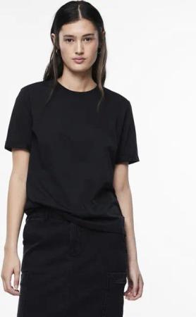 pieces Rundhalsshirt "PCRIA SS FOLD UP SOLID TEE NOOS BC"