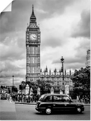 Artland Wandbild "London Taxi und Big Ben", Gebäude, (1 St.), als Leinwandbild, Poster in verschied. Größen