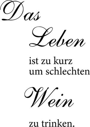 queence Wanddekoobjekt "Leben und Wein", Stahlschild, Blechschild, Spruch, Witzig, Wanddeko, retro, 20x30cm