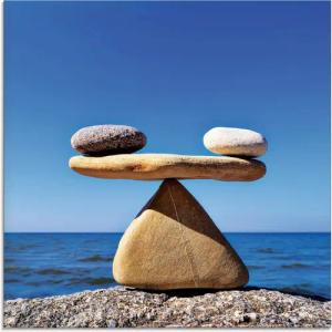 Artland Glasbild "Gleichgewicht - Steine Meer", Zen, (1 St.), in verschiedenen Größen