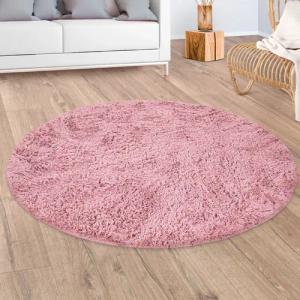 Paco Home Hochflor-Teppich "Silky 591", rund, 37 mm Höhe, Uni Farben, besonders weich und kuschelig