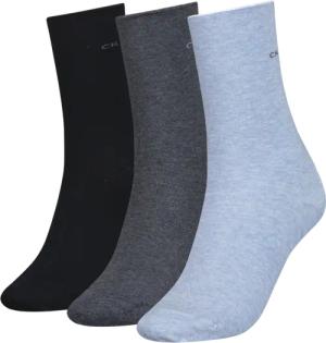 Calvin Klein Jeans Socken "CK WOMEN SOCK 3P ROLL TOP", (3 Paar), Mit kleinem Rollrand, Einheitsgröße passend von Gr. 37-41