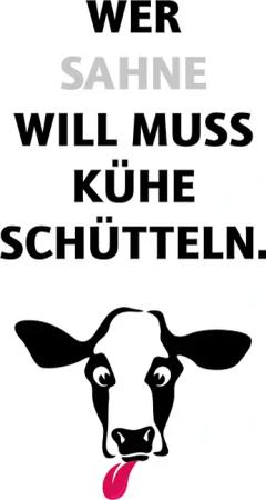 queence Wanddekoobjekt "Sahne", Stahlschild, Blechschild, Spruch, Witzig, Wanddeko, retro, 20x30cm
