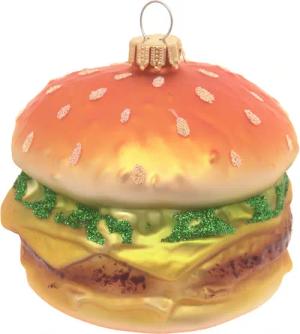 Krebs Glas Lauscha Christbaumschmuck "Hamburger, Multicolor, 7,5cm", (1 tlg.), Christbaumschmuck aus Glas, mundgeblasen, handgefertigt, Figur